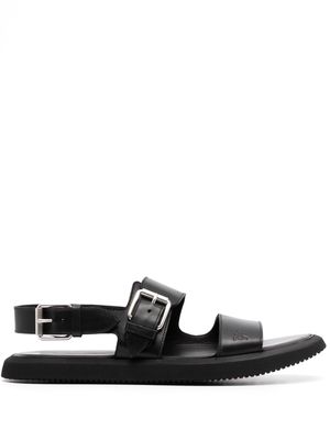 Premiata double-buckle leather sandals - Black