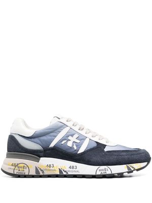 Premiata graphic-print lace-up sneakers - Blue