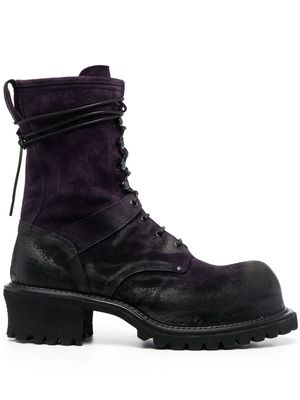 Premiata lace-up ankle boots - Purple