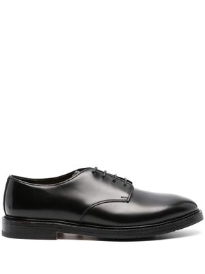 Premiata panelled leather derby shoes - Black