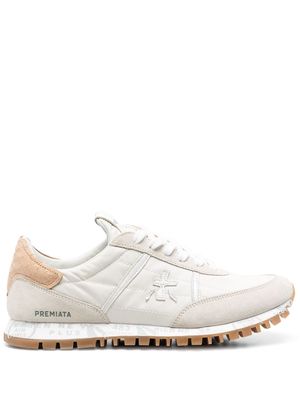 Premiata panelled low-top trainers - Neutrals