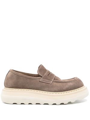 Premiata penny-slot suede loafers - Brown