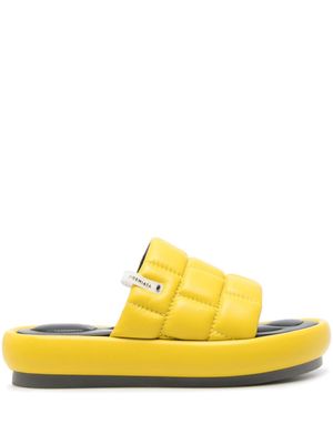Premiata quilted leather slides - Yellow