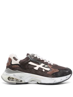 Premiata Sharky panelled low-top sneakers - Brown
