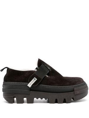 Premiata shearling-lining suede loafers - Brown
