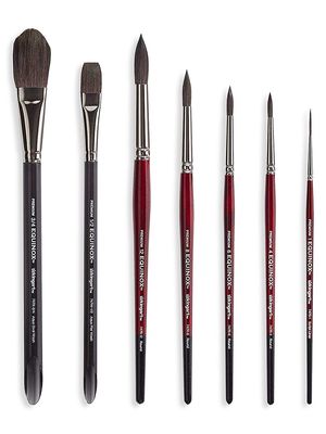 Premium 7-Piece Equinox Brush Set - Red Black - Red Black