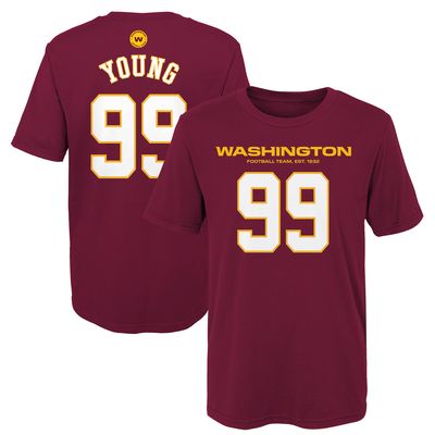 Preschool Chase Young Burgundy Washington Football Team Mainliner Player Name & Number T-Shirt