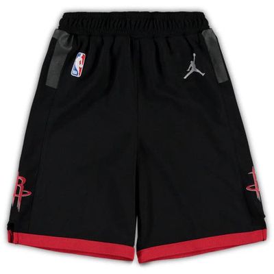 Preschool Jordan Brand Black Houston Rockets Statement Edition Replica Shorts