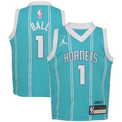 Preschool Jordan Brand LaMelo Ball Teal Charlotte Hornets Swingman Player Jersey - Icon Edition