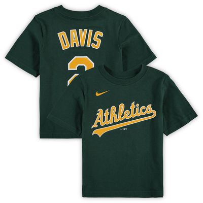Preschool Nike Khris Davis Green Oakland Athletics Player Name & Number T-Shirt