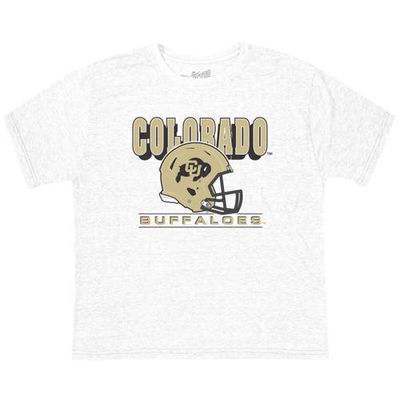 Preschool Original Retro Brand Ash Colorado Buffaloes Helmet Tri-Blend T-Shirt