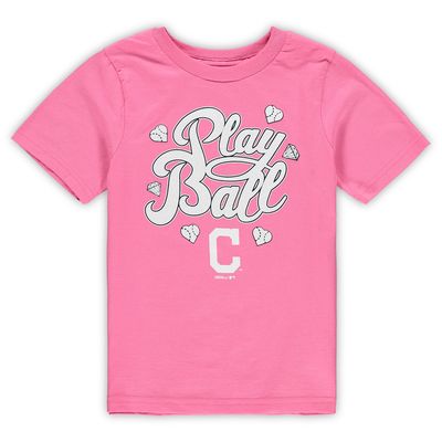 Preschool Pink Cleveland Indians Ball Girl T-Shirt