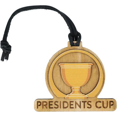 Presidents Cup Wooden Bag Tag