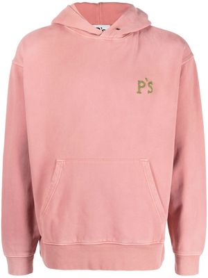 PRESIDENT'S embroidered-logo cotton hoody - Pink