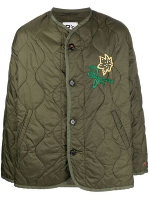 PRESIDENT'S embroidered quilted jacket - Green