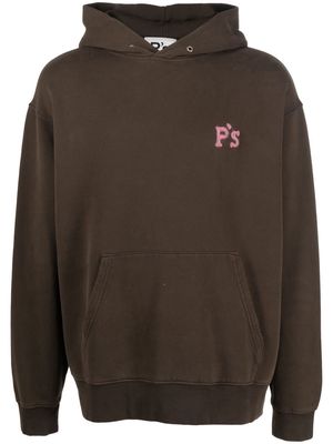 PRESIDENT'S logo-embroidered cotton hoodie - Brown