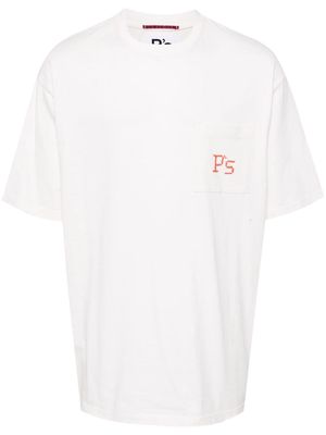 PRESIDENT'S logo-embroidered cotton T-shirt - Neutrals