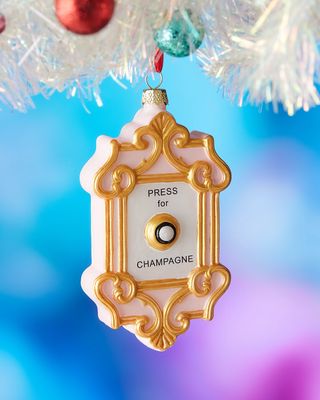 Press for Champagne Holiday Ornament