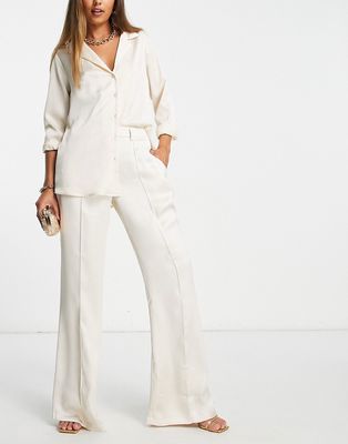 Pretty Lavish tailored pants in cream - part of a set-White