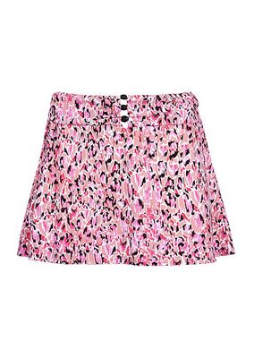 Pretty Wild Printed Flare Miniskirt