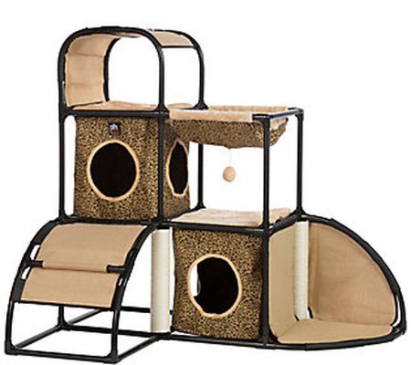 Prevue Pet Products Catville Townhome Leopard P rint