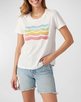 Pride Rainbow Waves Crewneck T-Shirt