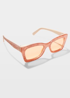 Prima Acetate & Metal Cat-Eye Sunglasses