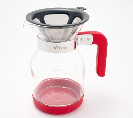 Primula 36 oz Glass Pour Over Coffee Maker w/ Mesh Filter