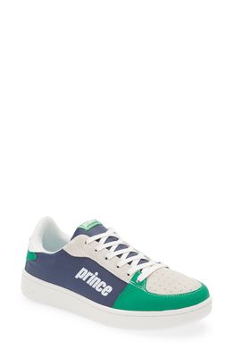 PRINCE Mixed Media Sneaker in Navy-Green-Ice