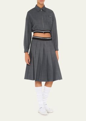 Prince of Wales Check Pleated Skirt