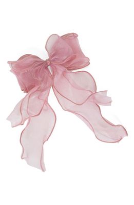 Princess Polly Linney Metallic Hair Bow Barrette in Pink