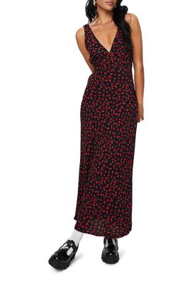 Princess Polly Nellie Floral Maxi Dress in Black/Red Floral