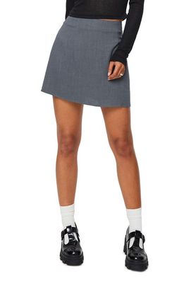 Princess Polly Selby Linen & Cotton Miniskirt in Grey