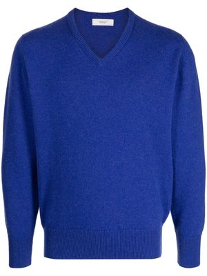 Pringle of Scotland 4 Ply V-neck cashmere jumper - Blue
