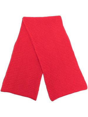 Pringle of Scotland cashmere waffle-knit scarf - Red
