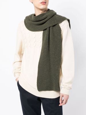 Pringle of Scotland Cosy cashmere waffle-knit scarf - Green