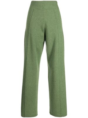 Pringle of Scotland elasticated-waist wool-cashmere blend trousers - Green