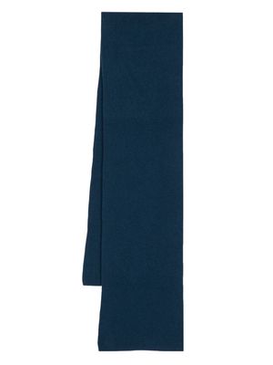 Pringle of Scotland fine-ribbed scarf - Blue