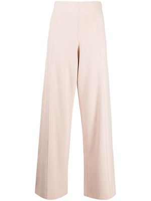 Pringle of Scotland high-waisted knitted trousers - White