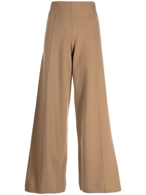 Pringle of Scotland knitted wide-leg trousers - Brown
