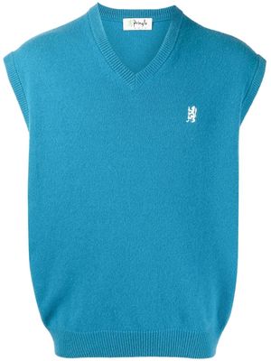 Pringle of Scotland logo-embroidered golf sweater vest - Blue