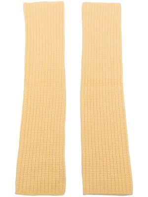 Pringle of Scotland ribbed cashmere warmers - Yellow