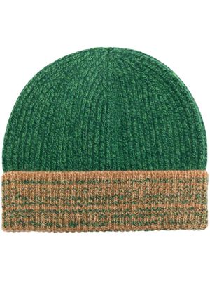 Pringle of Scotland ribbed knitted beanie - Green