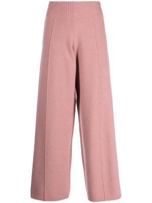Pringle of Scotland seam-detail wide-leg trousers - Pink