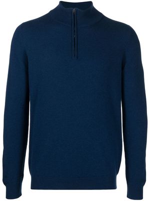 Pringle of Scotland short-zip cashmere jumper - Blue