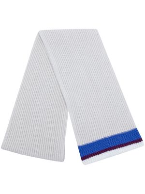 Pringle of Scotland tipped wool-cashmere scarf - White