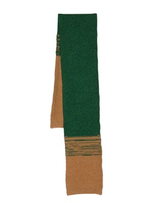 Pringle of Scotland two-tone knitted scarf - Brown