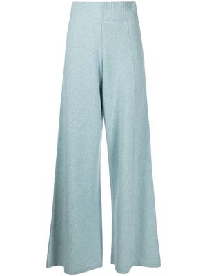 Pringle of Scotland wide-leg knitted trousers - Blue