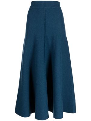 Pringle of Scotland wool-blend knitted midi skirt - Blue
