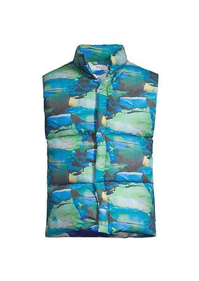 Printed Puffer Vest